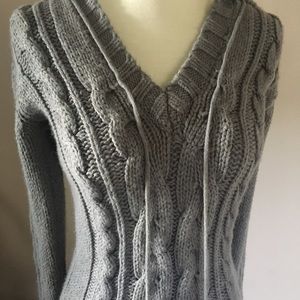 🔅🔆ZARA🔆🔅Heavy Cable-knit; hooded sweater dress